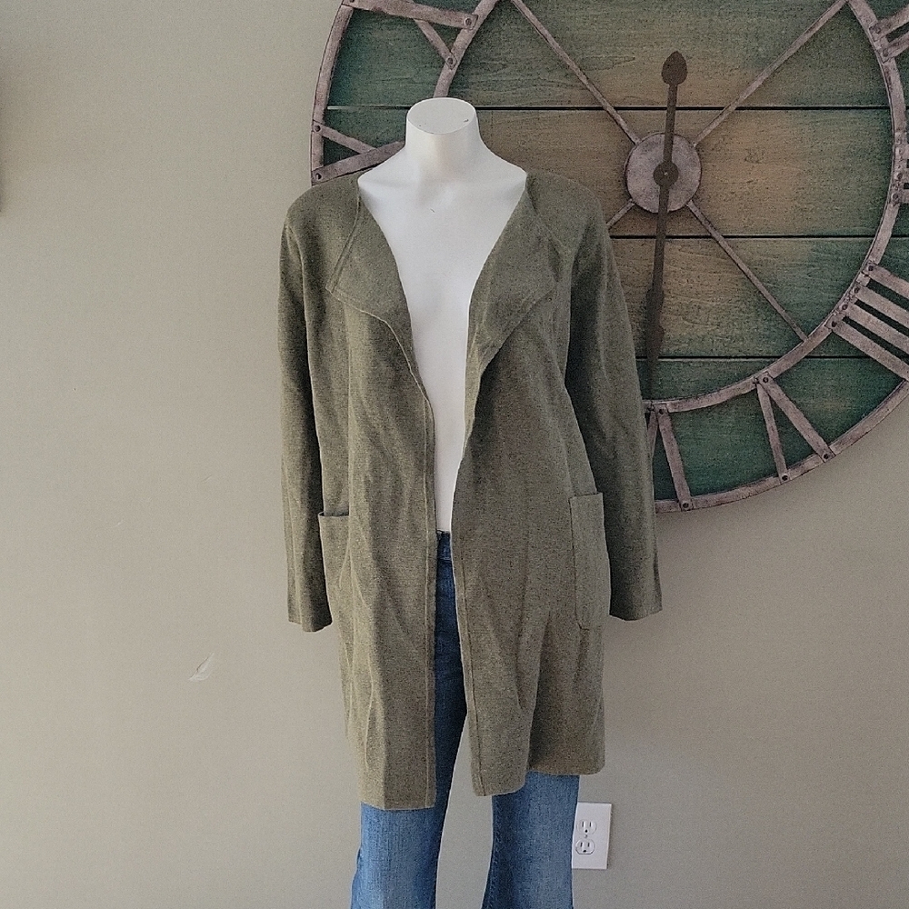 J. Crew Juliette Wool Blend Collarless Sweater Blazer - Picture 3 of 12